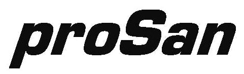 Logo von proSan in schwarz/weiß